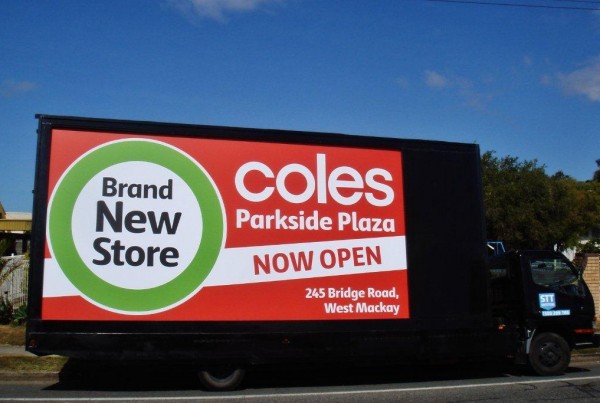 Coles Parkside Plaza used Mobile Billboards Brisbane