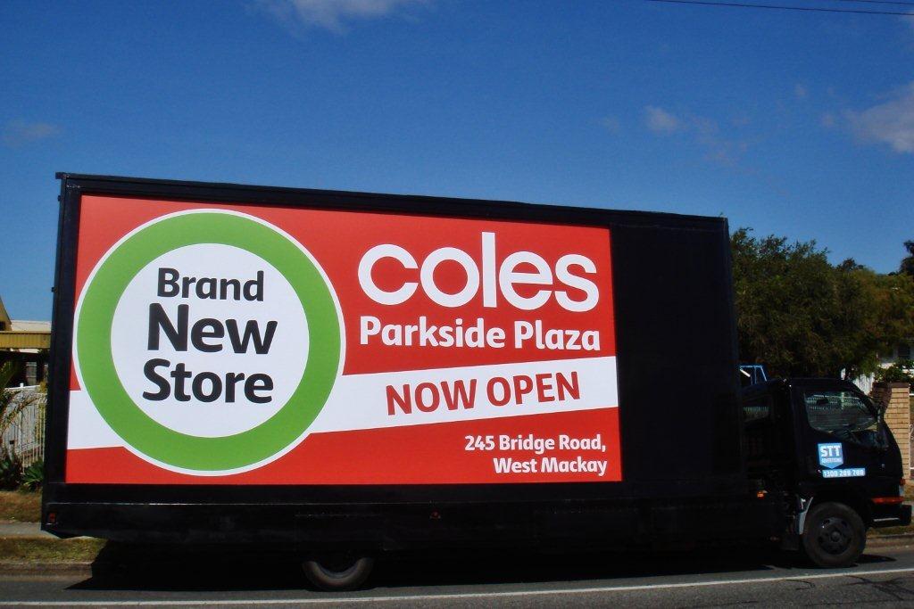 Coles Parkside Plaza used Mobile Billboards Brisbane